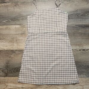 GB Girls Black and Brown Checkered Dress Size: 12 Preppy Academia